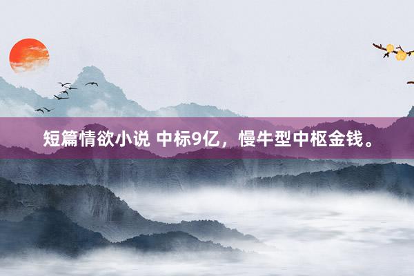短篇情欲小说 中标9亿，慢牛型中枢金钱。