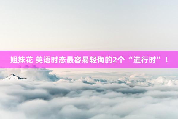 姐妹花 英语时态最容易轻侮的2个 “进行时” ！